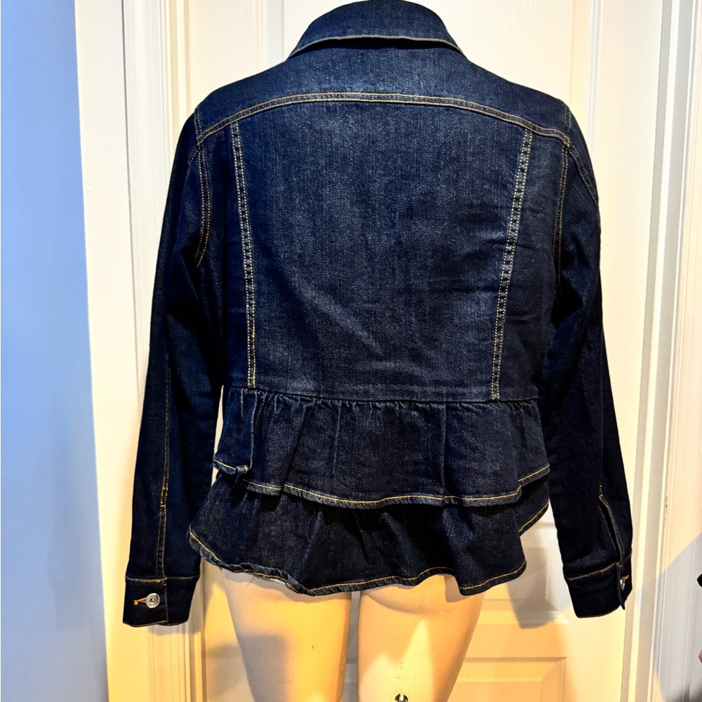 Peplum Jean Jacket size 12 women’s size 12 - Picture 2 of 4